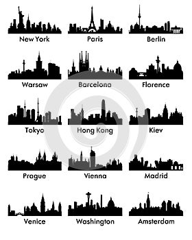 City Ã¢â¬â¹Ã¢â¬â¹silhouette vector 15